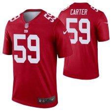 Men Lorenzo Carter New York Giants Jersey Red Inverted Legend Edition