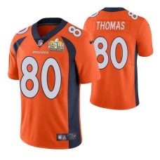 Men Denver Broncos Julius Thomas Super Bowl 50 Patch Orange Vapor Limited Retired Player Jersey