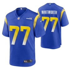 Los Angeles Rams Andrew Whitworth Game #77 Royal Jersey