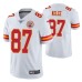 Men Kansas City Chiefs Travis Kelce White 100th Season Vapor Limited Jersey