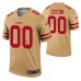 Men Custom San Francisco 49ers Jersey Gold Inverted Legend