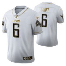 Detroit Lions D'Andre Swift Golden Edition White Vapor  Limited Jersey