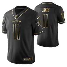 Men Julio Jones Black Atlanta Falcons Golden Edition Vapor Untouchable Limited Jersey