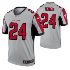 Atlanta Falcons A.J. Terrell Inverted Legend #24 Silver Jersey