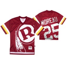 Washington Redskins #25 Fabian Moreau Big Face Burgundy Jersey