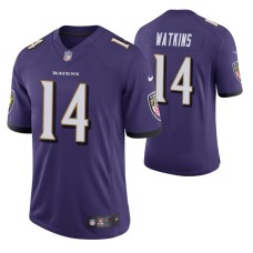 Sammy Watkins NO. 14 Vapor Limited Purple Baltimore Ravens Jersey