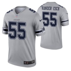 Men Leighton Vander Esch Dallas Cowboys Jersey Gray Inverted Legend Edition