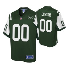 Youth New York Jets #00 Custom Green Pro Line Jersey