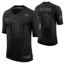 Denver Broncos Tim Patrick #81 Black Limited 2020 Salute To Service Jersey