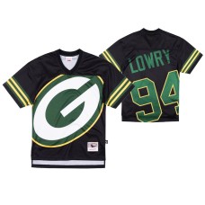 Green Bay Packers #94 Dean Lowry Big Face Black Jersey