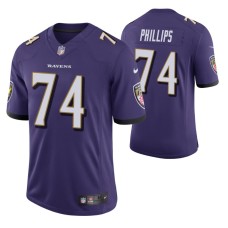 Men Baltimore Ravens Tyre Phillips Vapor Untouchable Limited Purple Jersey