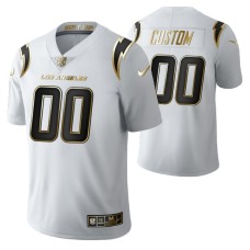 Men Los Angeles Chargers Custom Golden Limited White Jersey