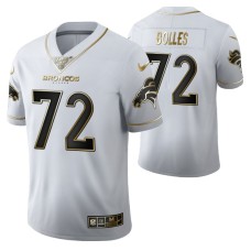 Denver Broncos Garett Bolles 100th Season Jersey White Vapor Limited Golden Edition