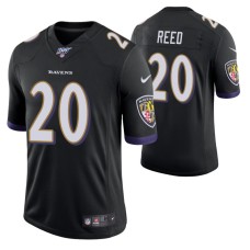 Men Baltimore Ravens Ed Reed Black 100th Season Limited Jersey