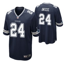 Men Dallas Cowboys #24 Chidobe Awuzie Navy Nike Game Jersey