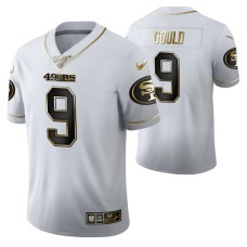 San Francisco 49ers Robbie Gould 100th Season Jersey White Vapor Limited Golden Edition