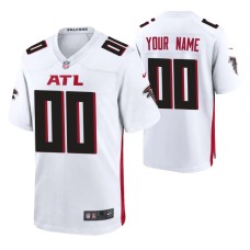 Custom Atlanta Falcons White Game Jersey Men