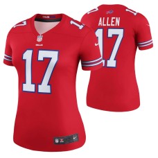 Women Josh Allen Buffalo Bills Red Color Rush Legend Jersey