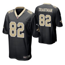 New Orleans Saints Adam Trautman Game #82 Black Jersey