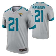 Men #21 C.J. Henderson Jacksonville Jaguars Silver Inverted Legend Jersey