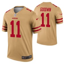 Men Marquise Goodwin San Francisco 49ers Jersey Gold Inverted Legend Edition