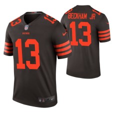 Men Cleveland Browns Odell Beckham Jr. Brown Color Rush Legend Jersey