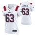 Women New England Patriots Yodny Cajuste #63 Game White Jersey