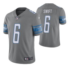 Men Detroit Lions D'Andre Swift 2020 NFL Draft Grey Vapor Color Rush Limited Jersey