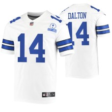 Men Dallas Cowboys Andy Dalton 60th Anniversary White Limited Jersey