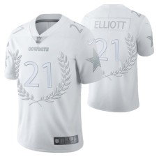 Dallas Cowboys #21 Ezekiel Elliott limited edition White collection Jersey