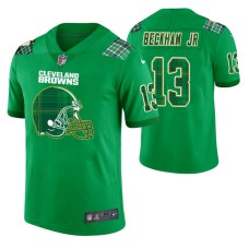 Men Cleveland Browns Odell Beckham Jr. Kelly Green St. Patrick Day Jersey