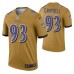 Men Calais Campbell Baltimore Ravens Jersey Gold Inverted Legend Edition