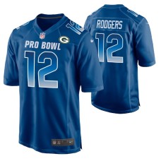 Men NFC Green Bay Packers Aaron Rodgers 2019 Pro Bowl Nike Game Jersey Royal