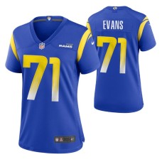 Bobby Evans Los Angeles Rams Royal Game Jersey Women