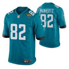 Jacksonville Jaguars #82 Chris Manhertz Teal Game Jersey