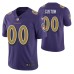 Men Baltimore Ravens #00 Custom Purple Nike color rush Limited Jersey