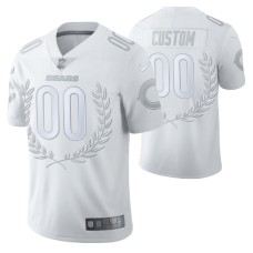 Chicago Bears #00 Custom Vapor Limited White Platinum Jersey