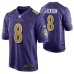 Men Baltimore Ravens Lamar Jackson #8 Game Purple Alternate Jersey