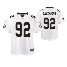 Youth New Orleans Saints #92 Marcus Davenport White Nike Team Color Game Jersey