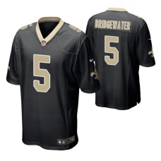 Men New Orleans Saints #5 Teddy Bridgewater Black Nike Game Jersey