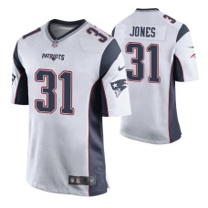 Men New England Patriots #31 Jonathan Jones White Nike Game Jersey