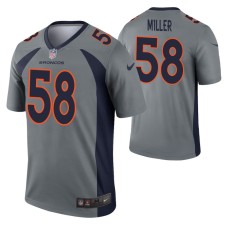 Men Von Miller Denver Broncos Jersey Gray Inverted Legend Edition