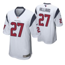 Houston Texans Dontrell Hilliard #27 White Game Jersey