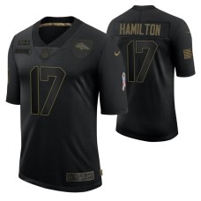 Denver Broncos DaeSean Hamilton #17 Black Limited 2020 Salute To Service Jersey