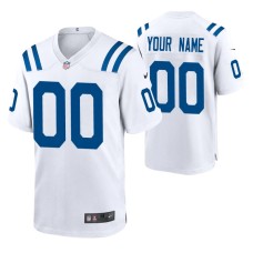 Custom Indianapolis Colts White Game Jersey Men