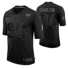 Kansas City Chiefs Taco Charlton #94 Black Limited 2020 Salute To Service Jersey