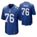 New York Giants #76 Nate Solder Royal Game Jersey