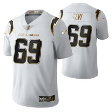 Men Los Angeles Chargers Sam Tevi Golden Limited White Jersey