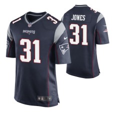 Men New England Patriots #31 Jonathan Jones Navy Nike Game Jersey