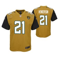 Youth Jacksonville Jaguars C.J. Henderson Color Rush Game #21 Gold Jersey